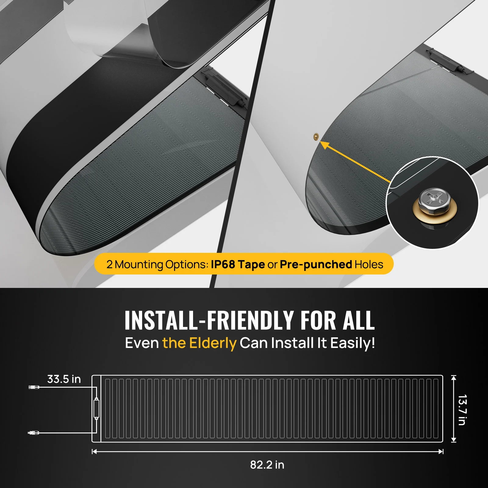Yuma 100W CIGS Thin-film Flexible Solar Panel with Tape (Long Version) - Image 7