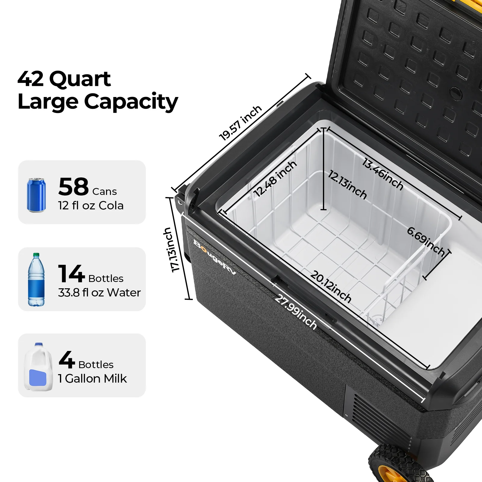 BougeRV CRS 42QT 12 Volt Portable Car Fridge - Image 7