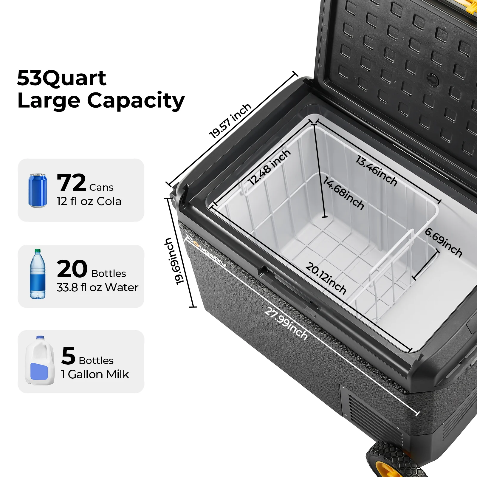 BougeRV CRS 53QT 12 Volt Portable Car Fridge - Image 4