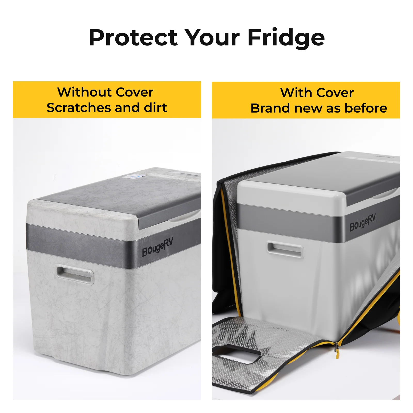 BougeRV 12V 30 Quart (28L) Portable Car Fridge Cover - Image 4