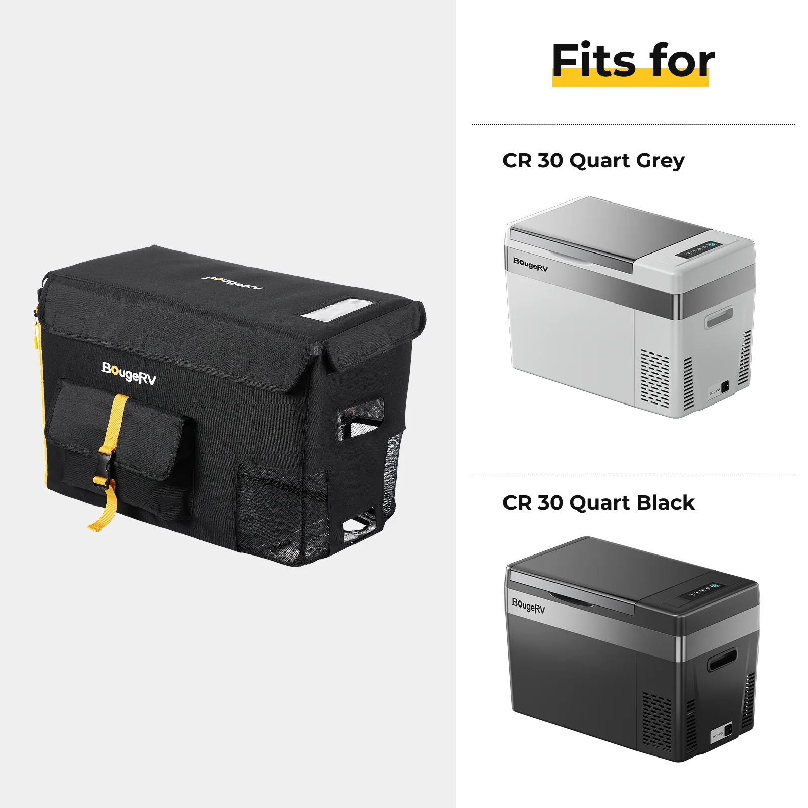 BougeRV 12V 30 Quart (28L) Portable Car Fridge Cover - Image 7