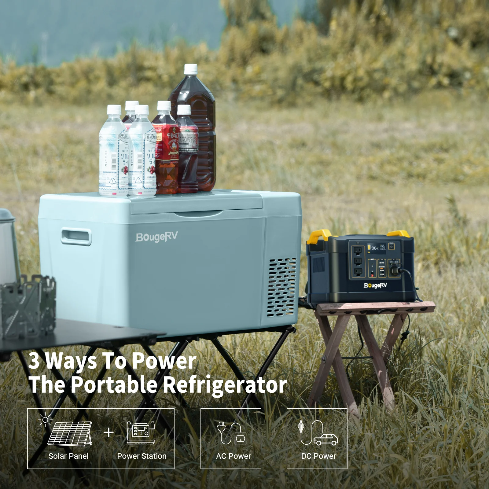 BougeRV 12V 23 Quart Colorful Mint Green Portable Fridge - Image 10