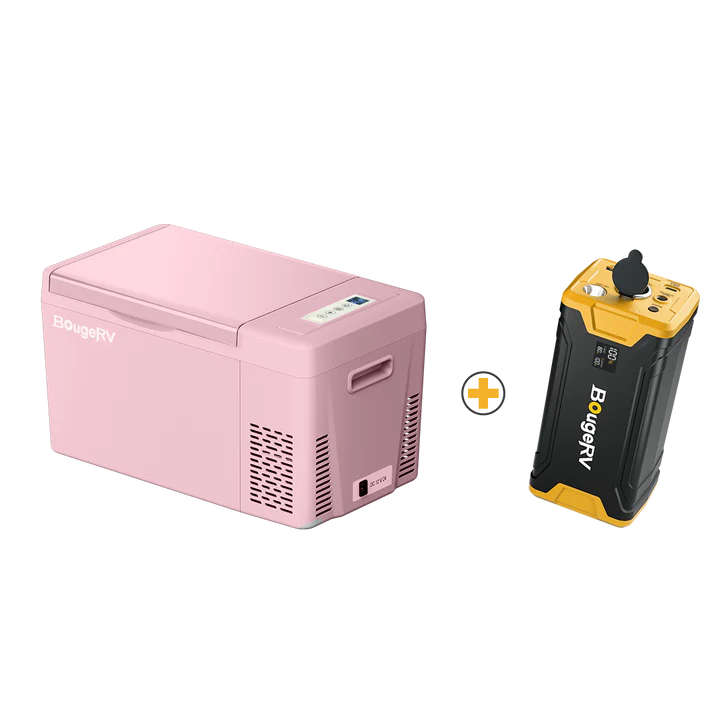 BougeRV 12V 23 Quart Colorful Pink Portable Fridge - Image 11