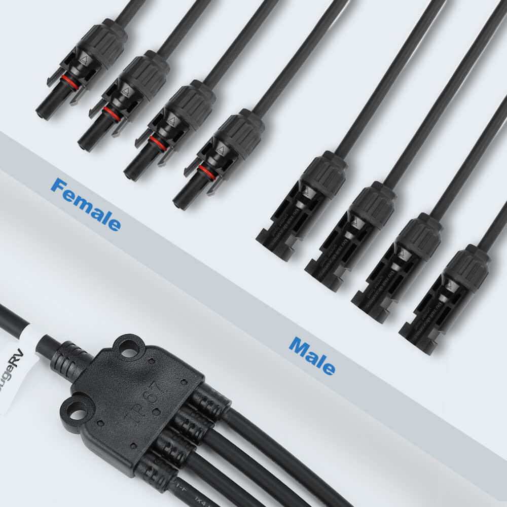 Y Branch Parallel Connectors Extra Long 1 to 4 Solar Cable - Image 6