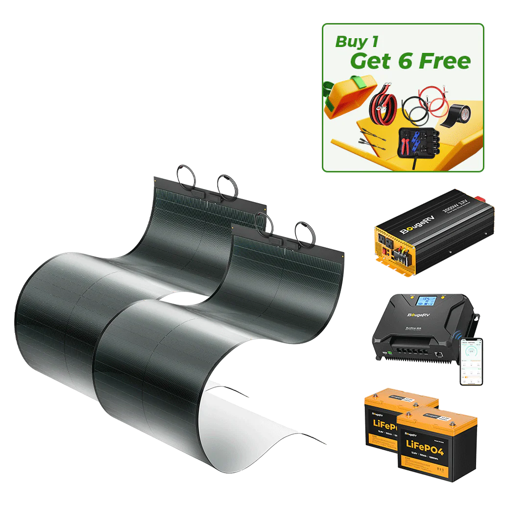 BougeRV 12V 400 Watt CIGS Flexible Solar System Kit (Pre-Punched Holes Version) - Image 17