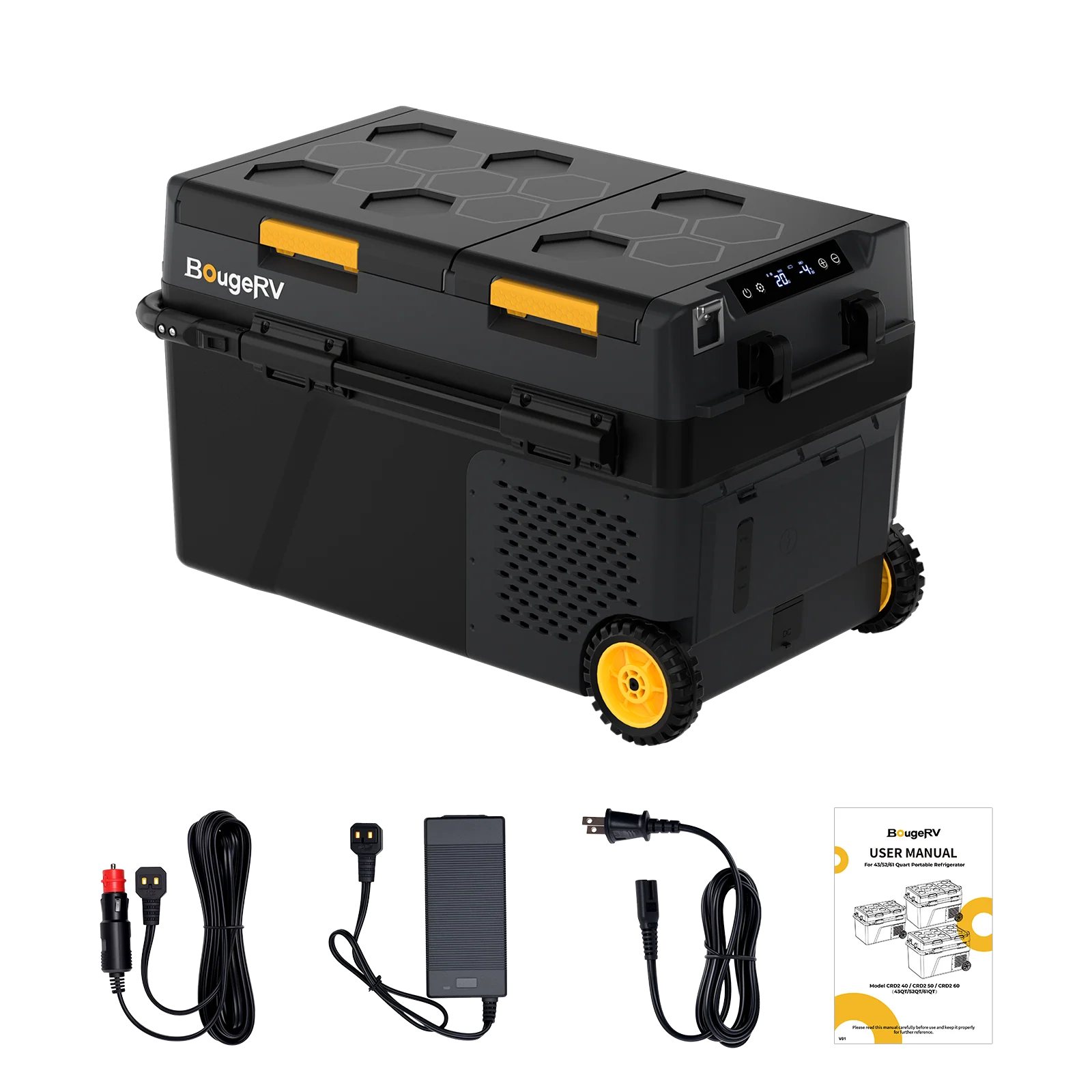 BougeRV New CRD2 V2.0 43QT Dual Zone 12V Portable Fridge Freezer - Image 6