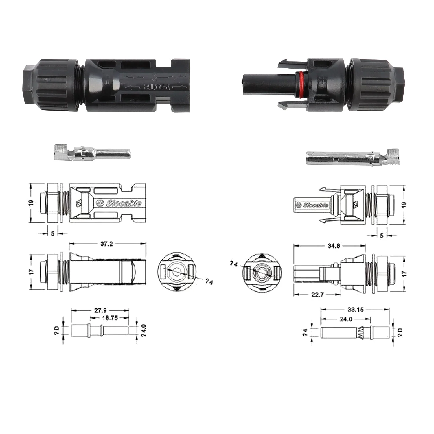 (10AWG) 44PCS Solar Connector with Spanners IP67 Waterproof Male/Female - Image 4