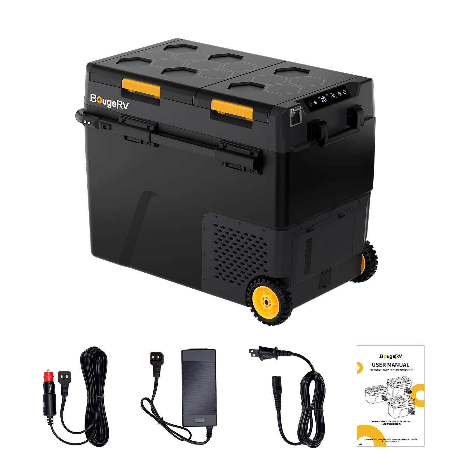 BougeRV New CRD2 V2.0 61QT Dual Zone 12V Portable Fridge Freezer - Image 6