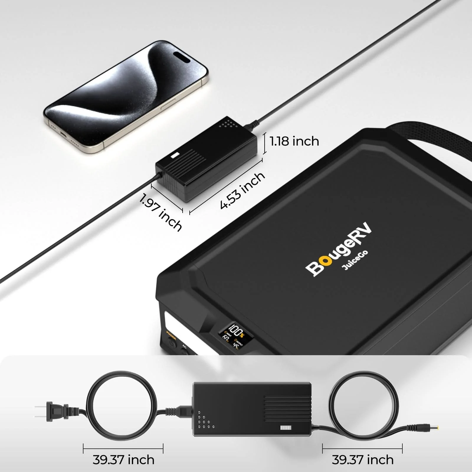 BougeRV 63W AC Power Cord for JuiceGo and 220Wh Power Supply - Image 5