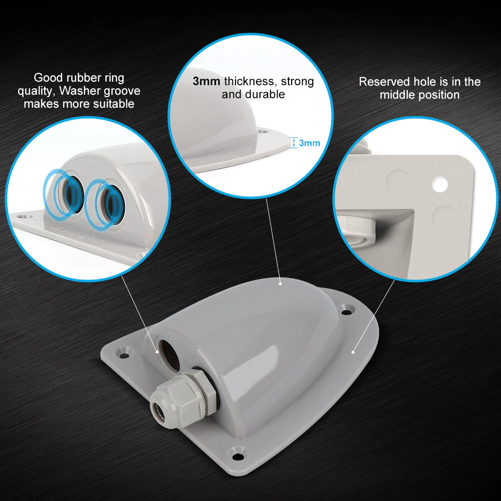 ABS Solar Double Cable Entry Gland Box - Image 3