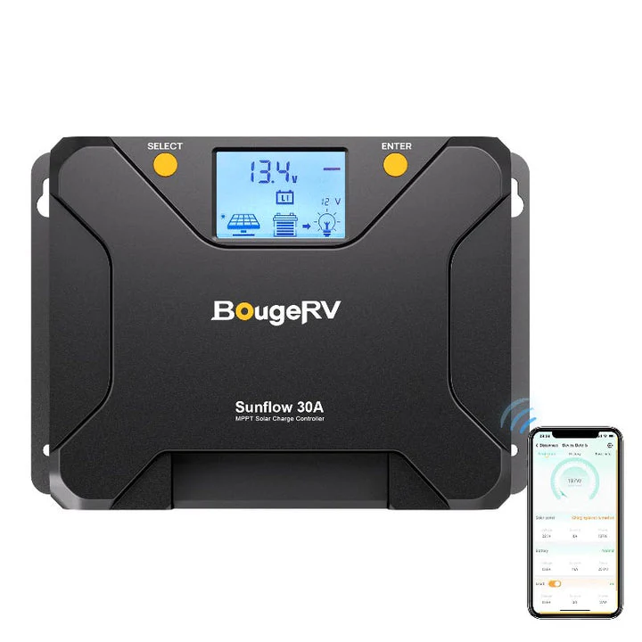 BougeRV Sunflow 30A MPPT Solar Charge Controller 12V/24V - Image 10