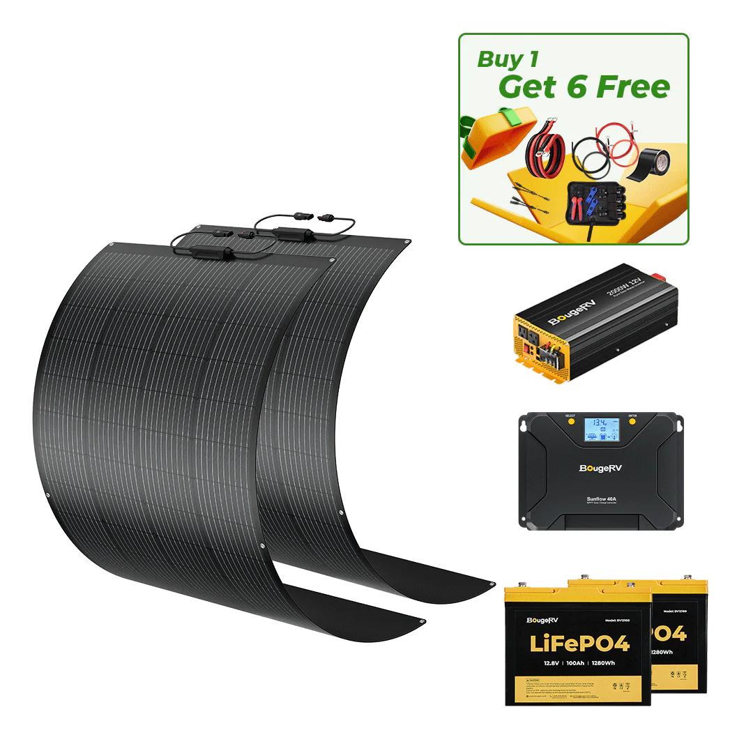 BougeRV 12V 400 Watt Flexible Solar System Kit - Image 32