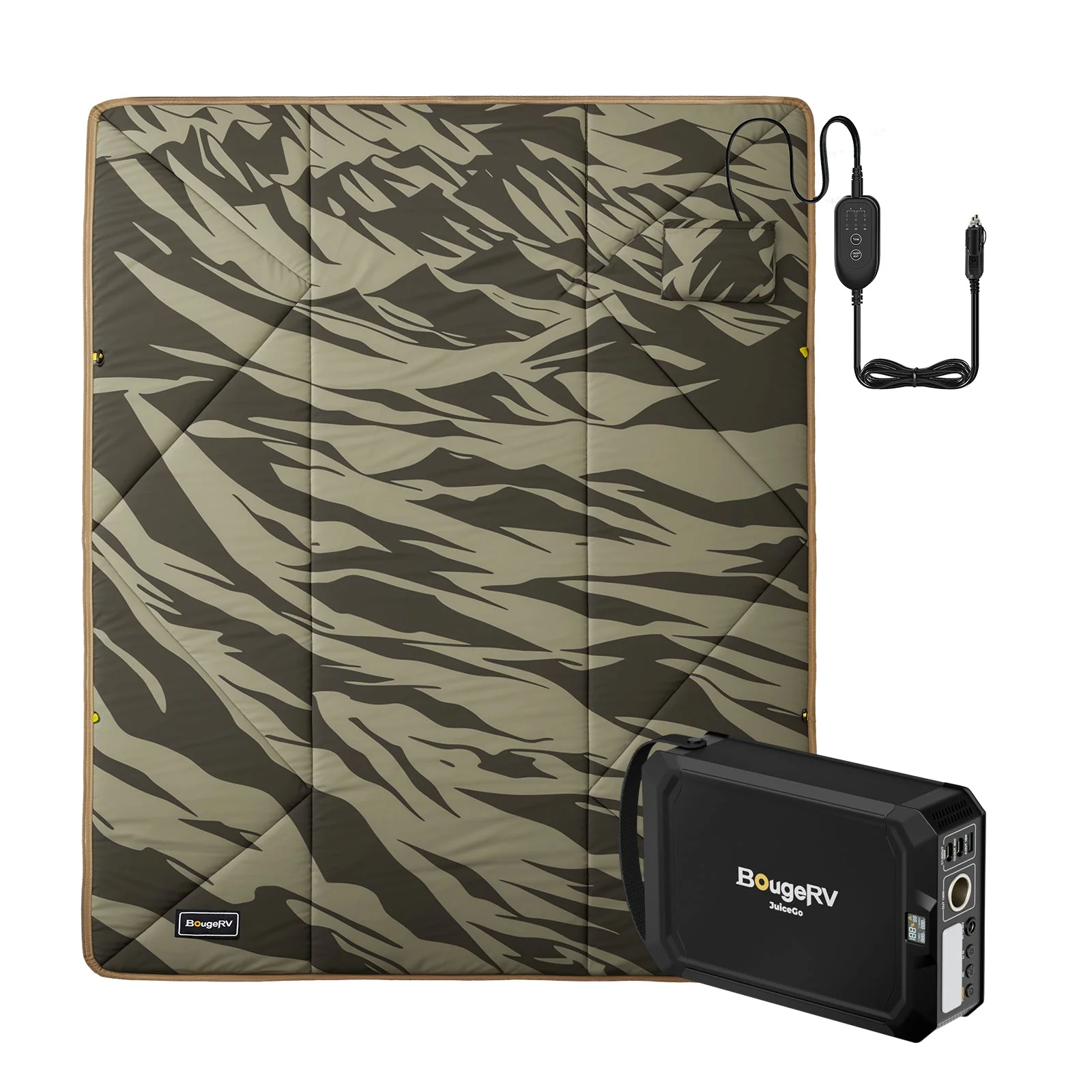 BougeRV 12V Outdoor Heated Blanket-5 Heat Settings, APP Remote Control(Green) - Image 3