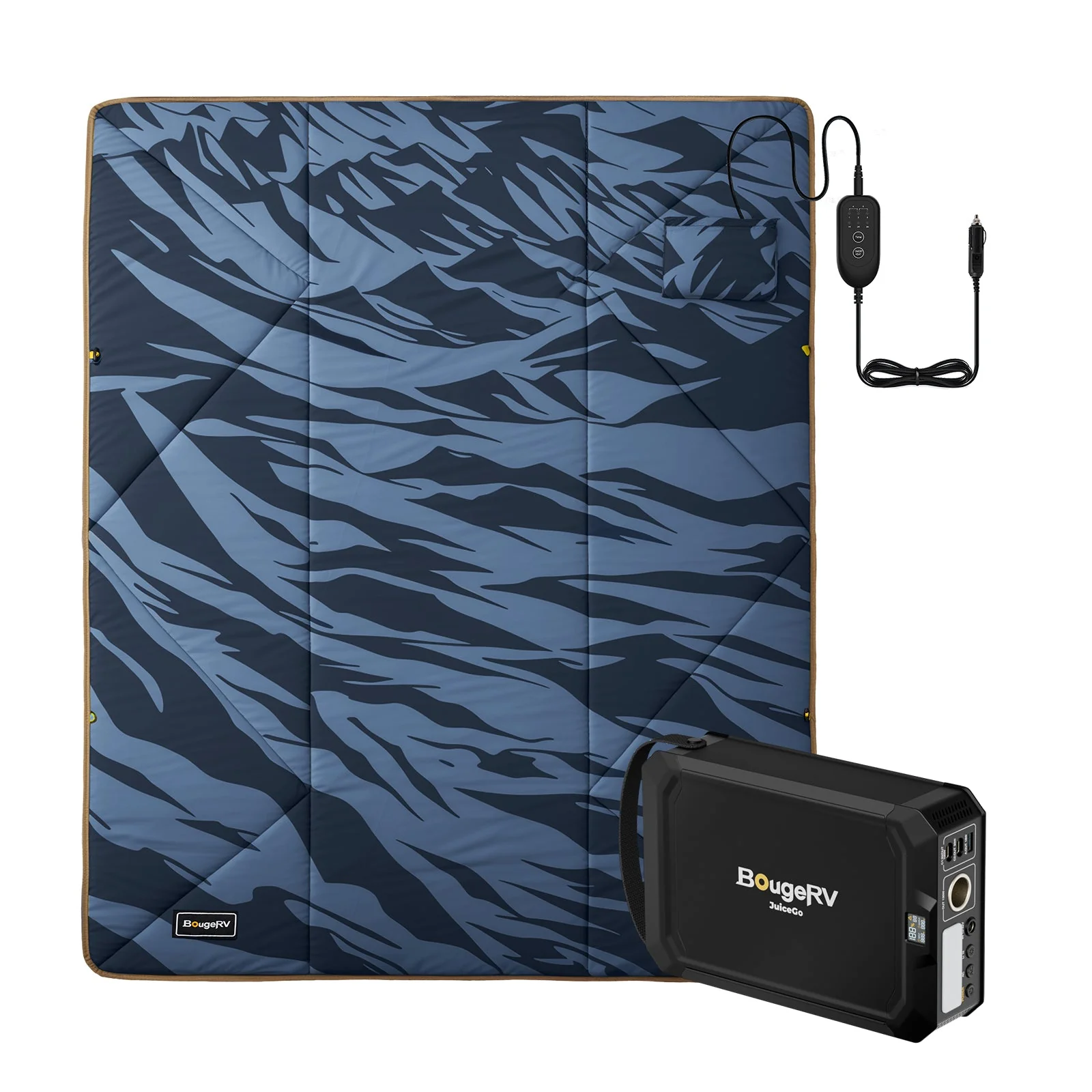 BougeRV 12V Outdoor Heated Blanket-5 Heat Settings, APP Remote Control(Blue) - Image 4