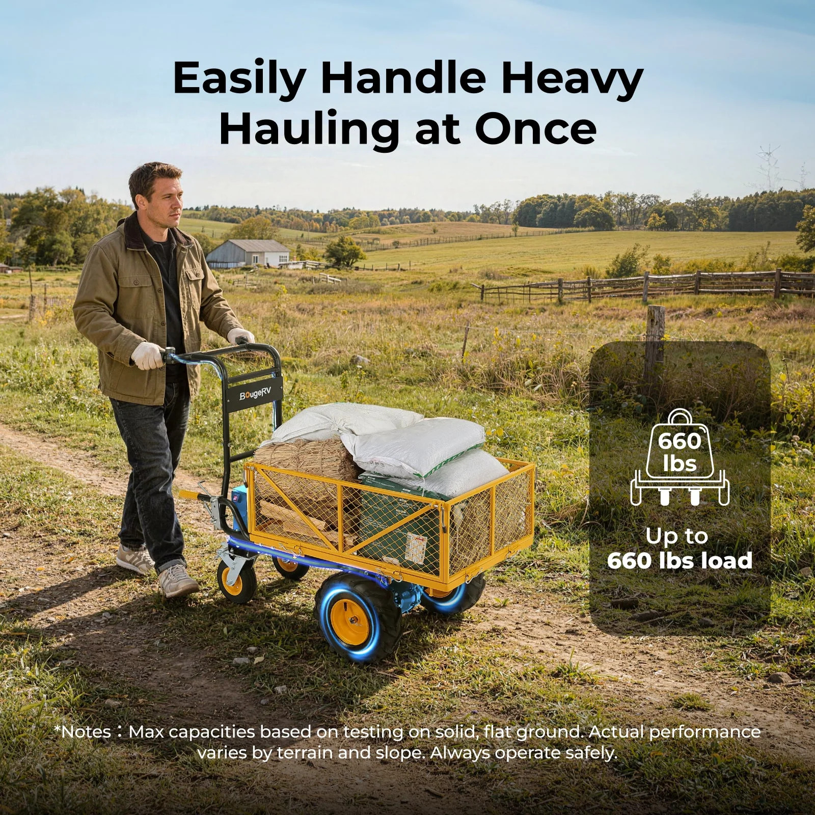 BougeRV GC660 Electric Utility Garden Cart - Image 5