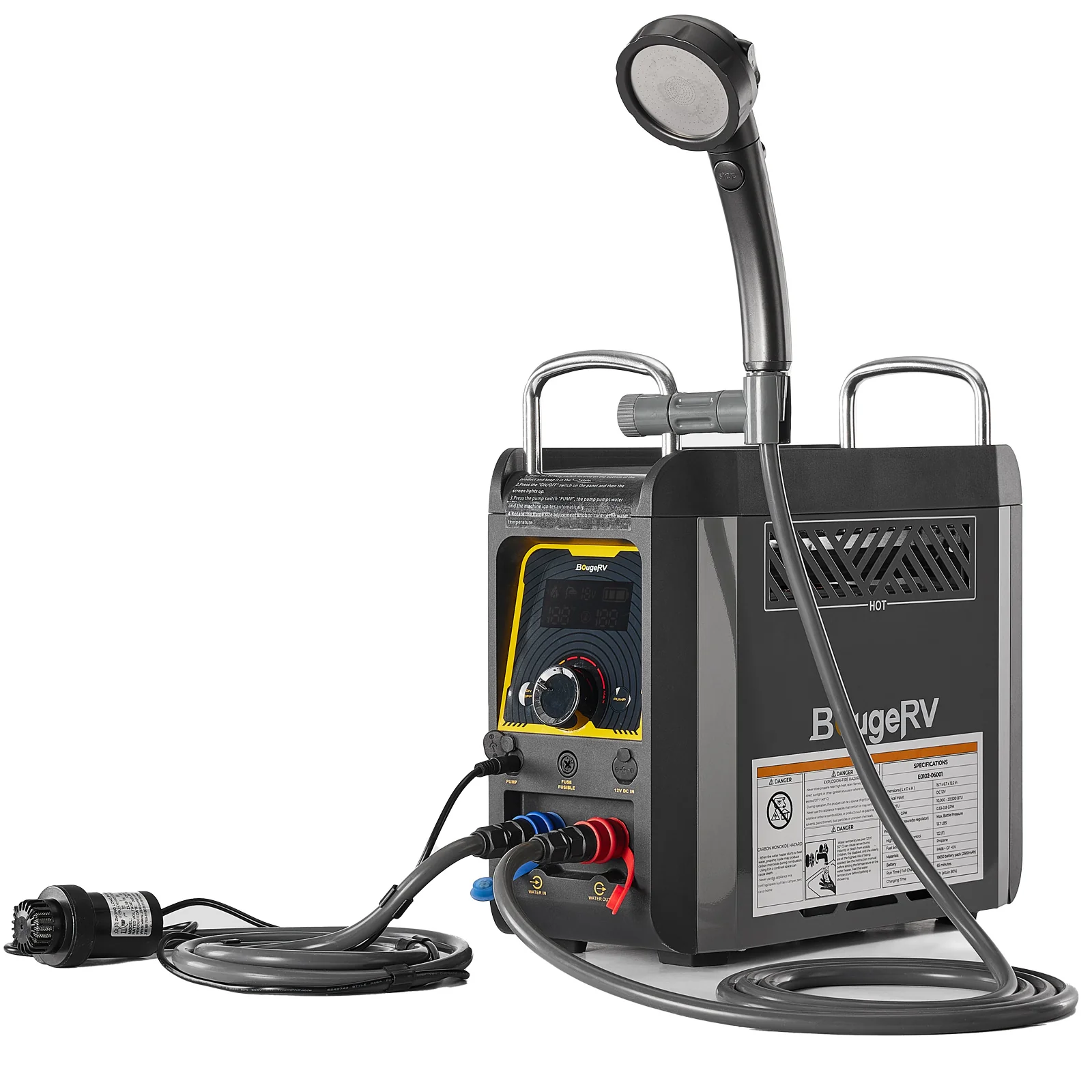 BougeRV Portable Propane Outdoor Camping Water Heater - Image 2