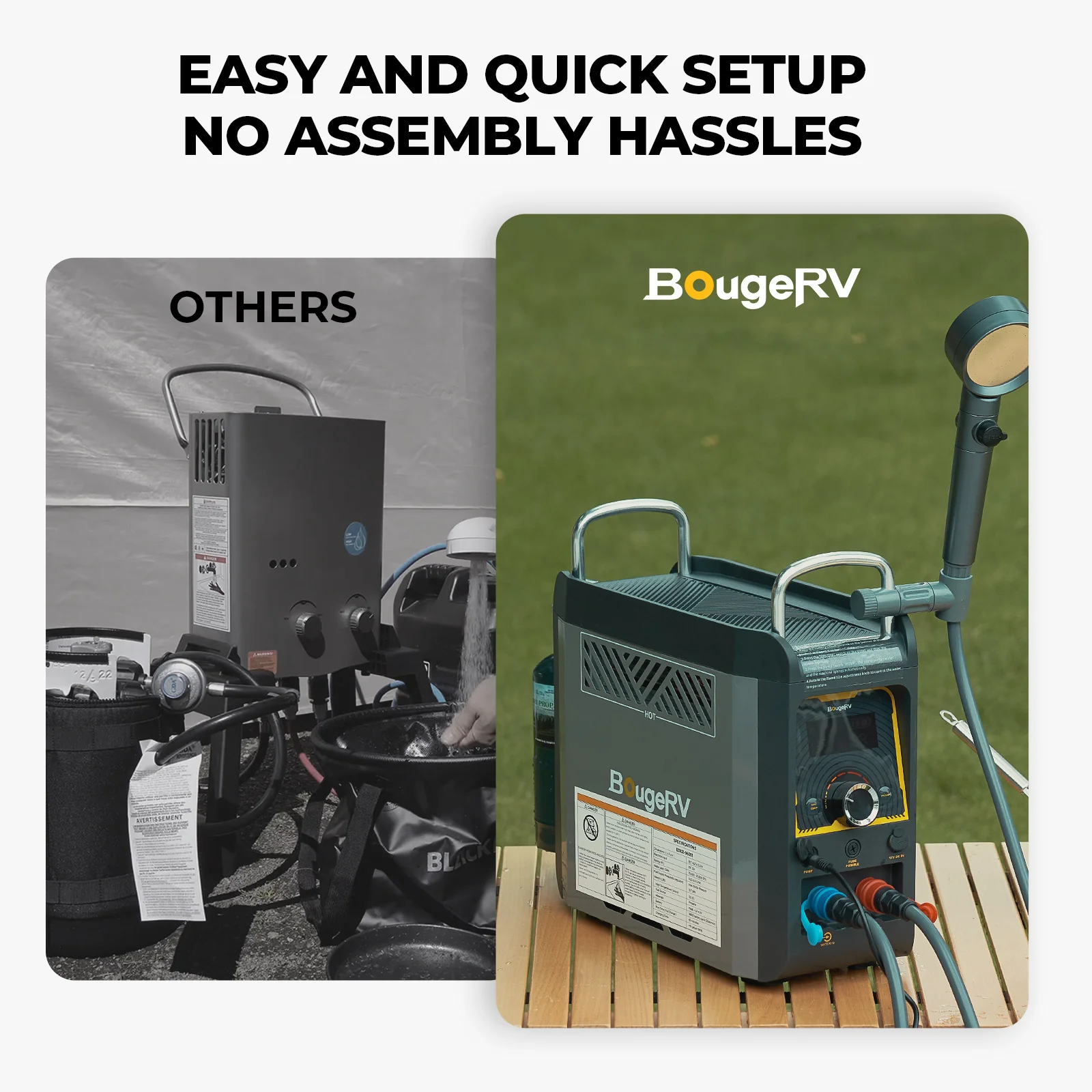 BougeRV Portable Propane Outdoor Camping Water Heater - Image 9