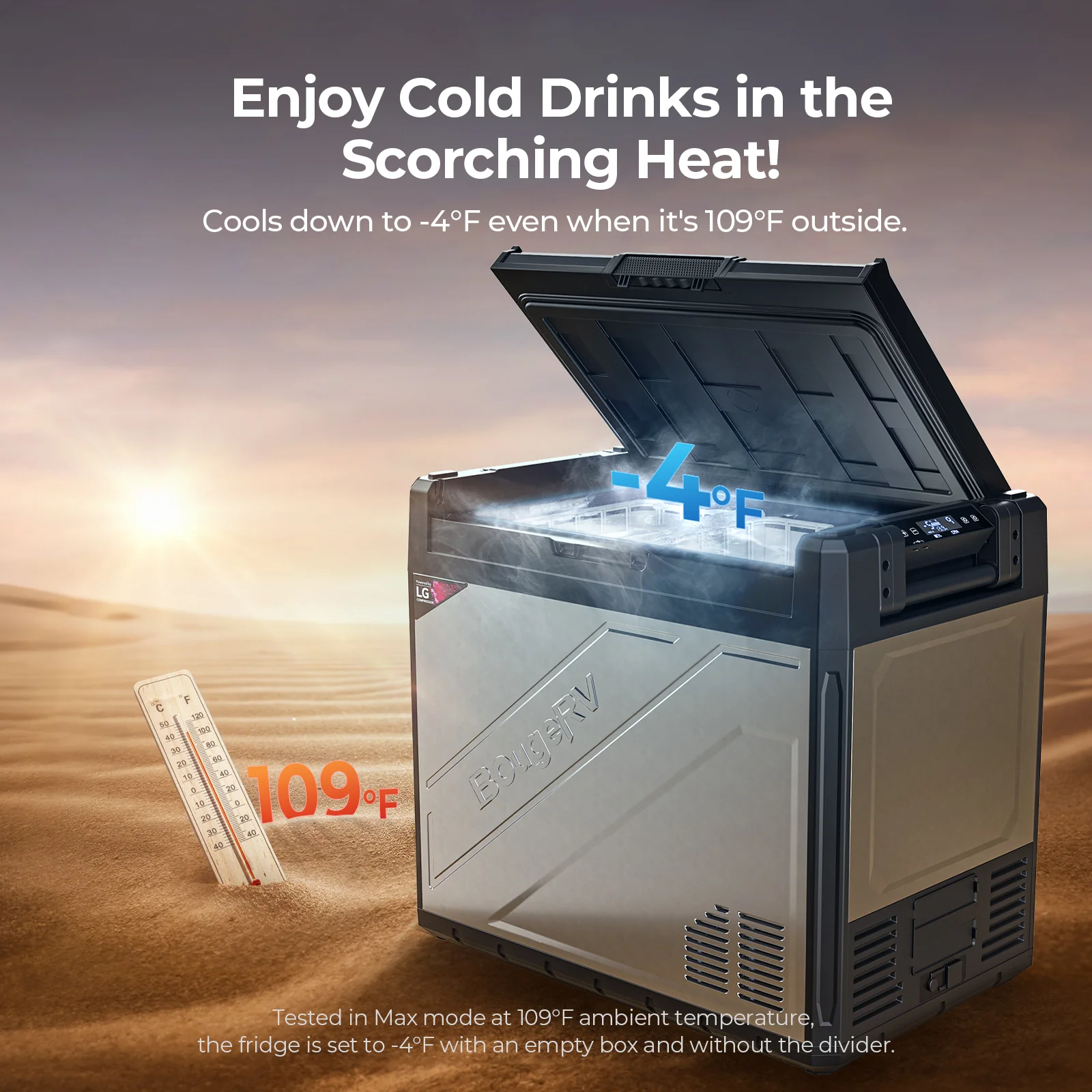 BougeRV Rocky V2.0 81QT Dual Zone 12V Portable Fridge - Image 5