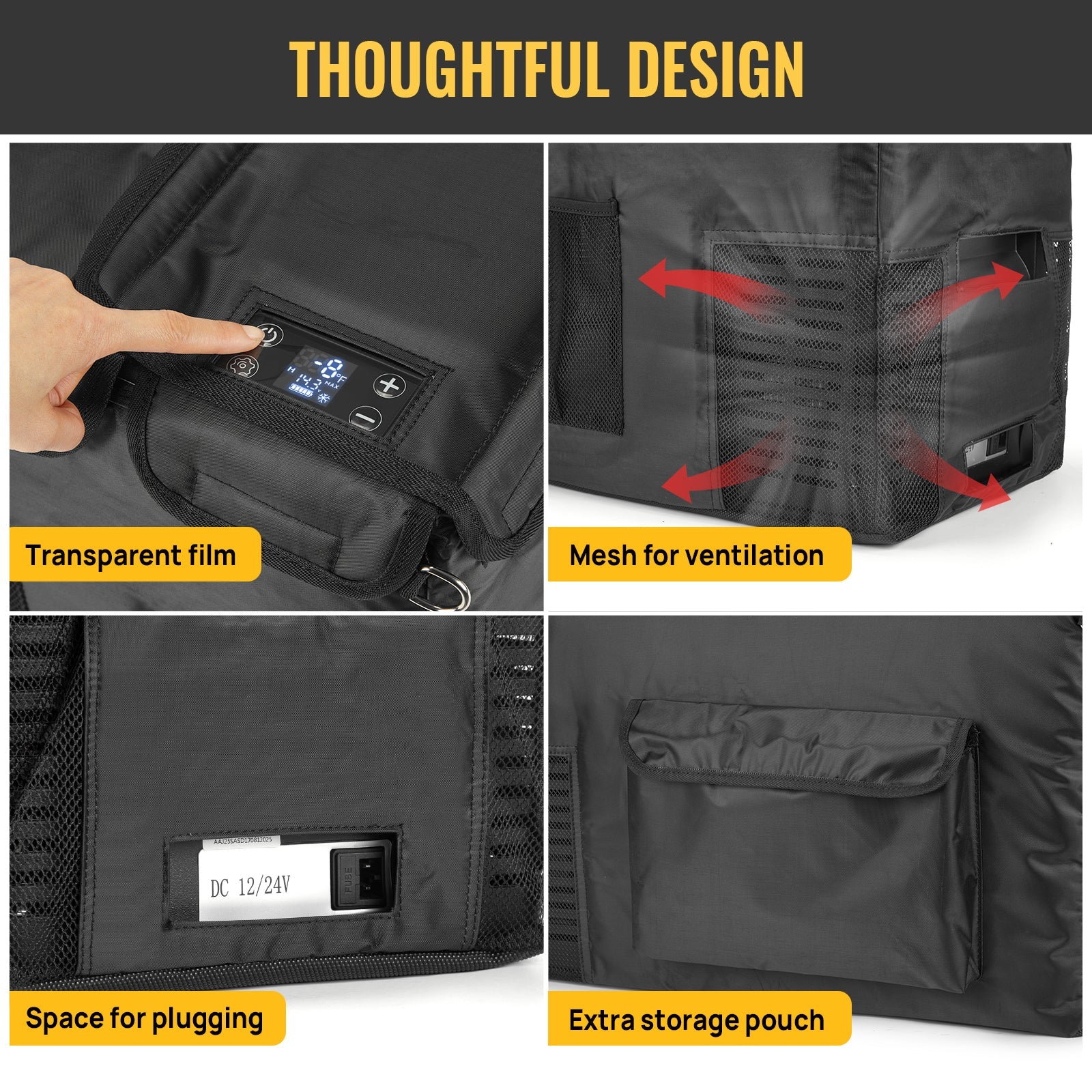 BougeRV CRPRO20 21 Quart Portable Fridge Cover - Image 3