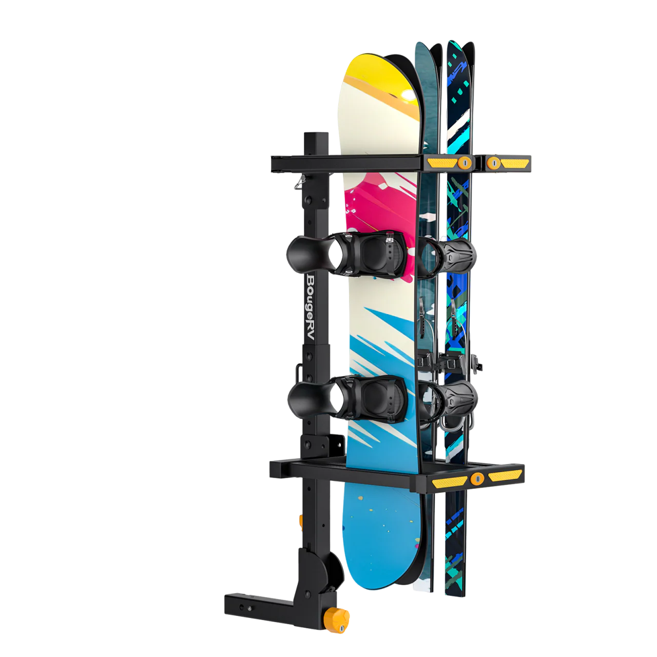 BougeRV Hitch Ski Snowboard Rack with Security Lock - Image 11