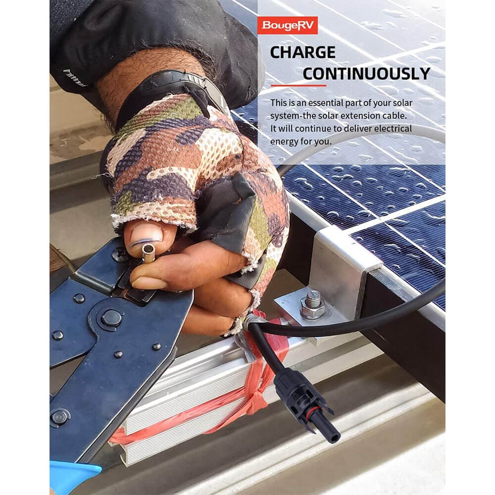 Solar Extension Cable with Extra Free Connectors(xx FT Red+xx FT Black) - Image 10