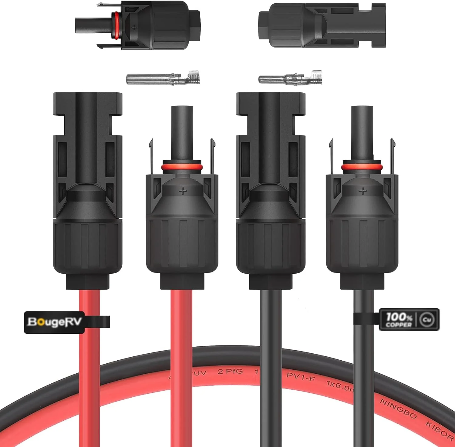Solar Extension Cable with Extra Free Connectors(xx FT Red+xx FT Black) - Image 11