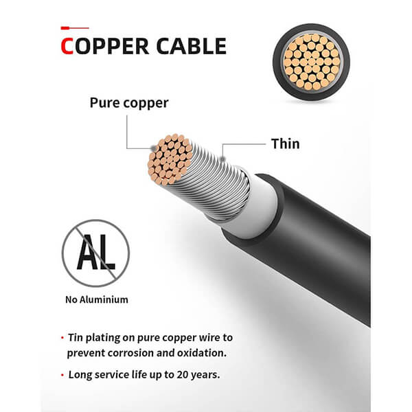 Solar Extension Cable with Extra Free Connectors(xx FT Red+xx FT Black) - Image 5
