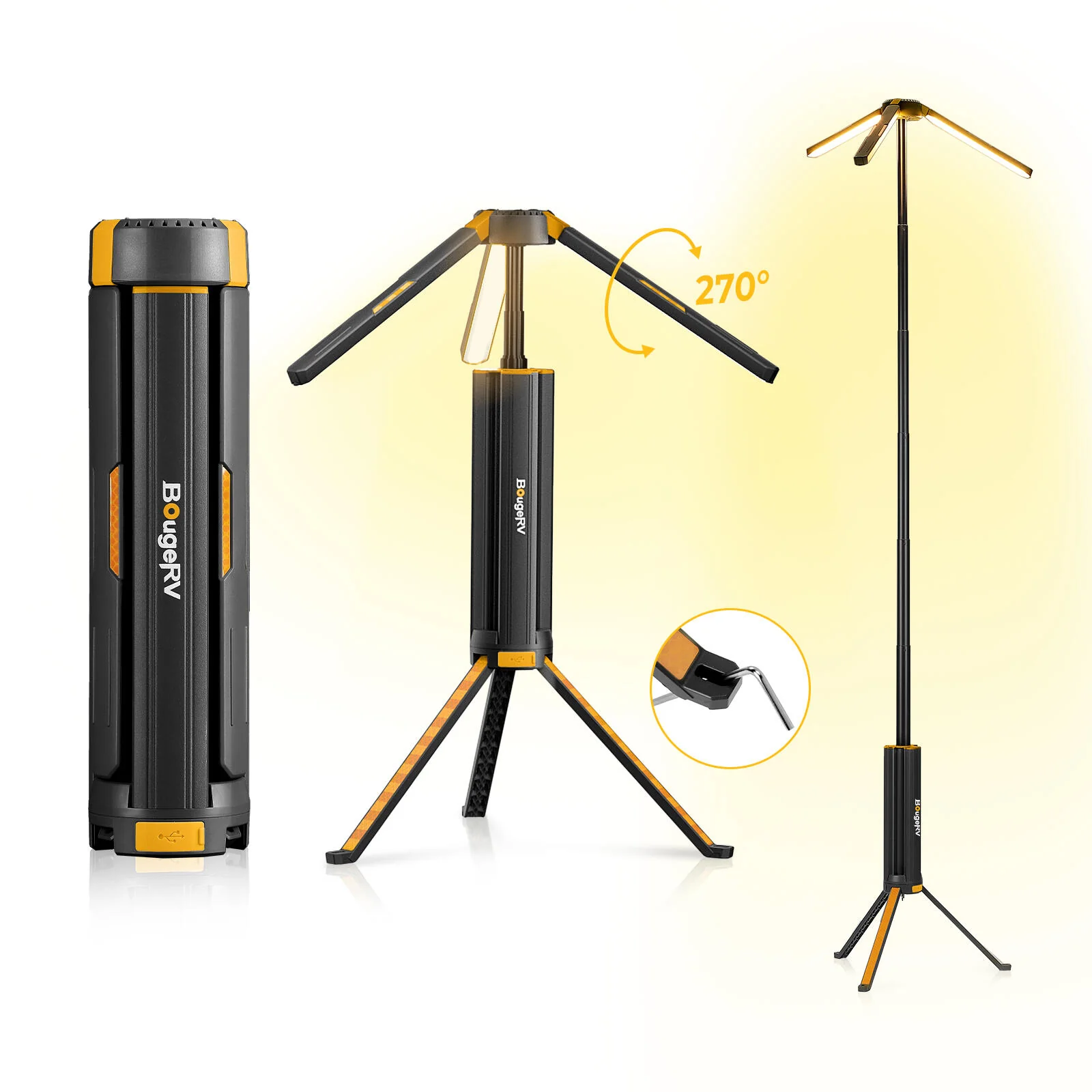 BougeRV New Outdoor Portable Telescopic Camping Lantern - Image 10