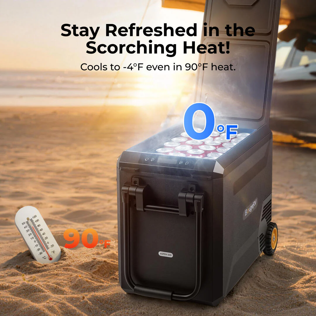 BougeRV ASPEN S50 12V 50QT Portable Fridge with Wheels - Image 10