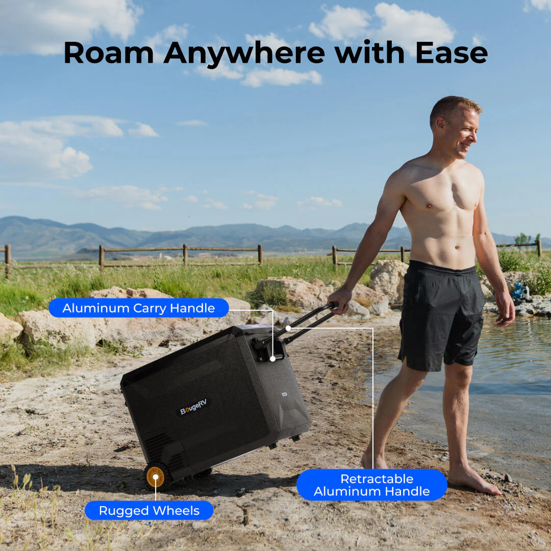 BougeRV ASPEN S50 12V 50QT Portable Fridge with Wheels - Image 6
