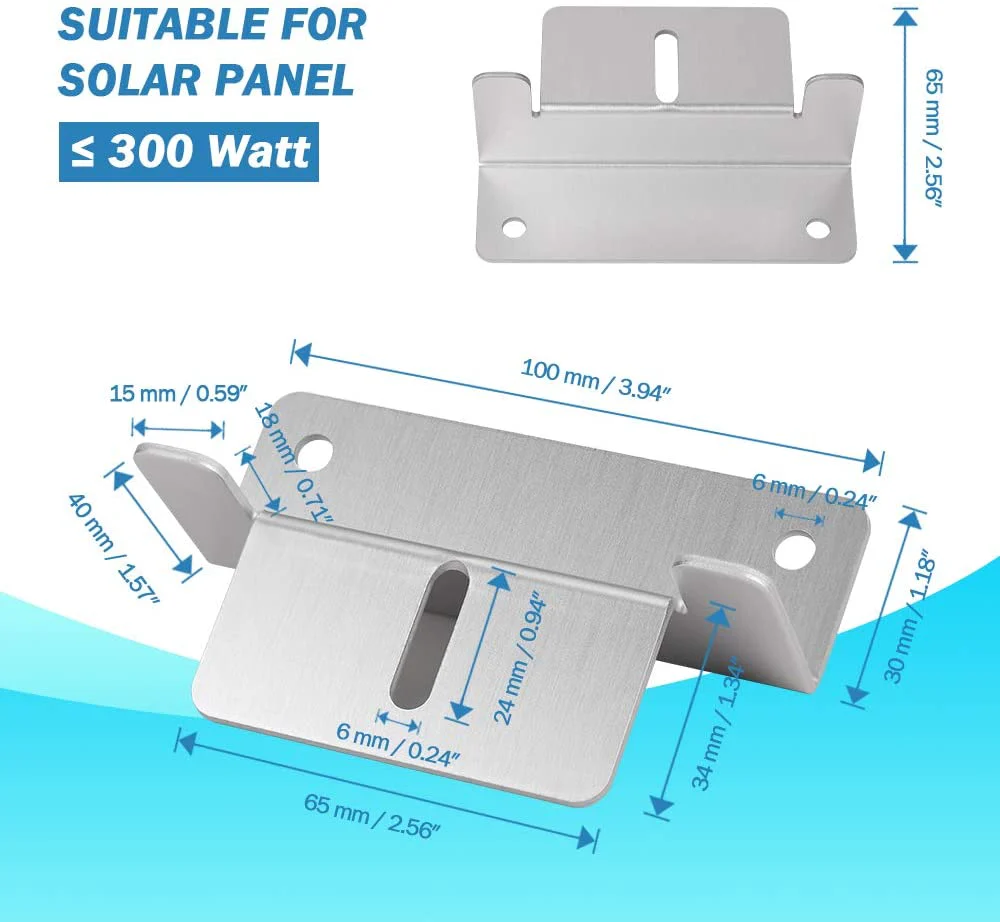 Solar Panel Mounting Z Bracket Mount Kits Supporting - Image 4