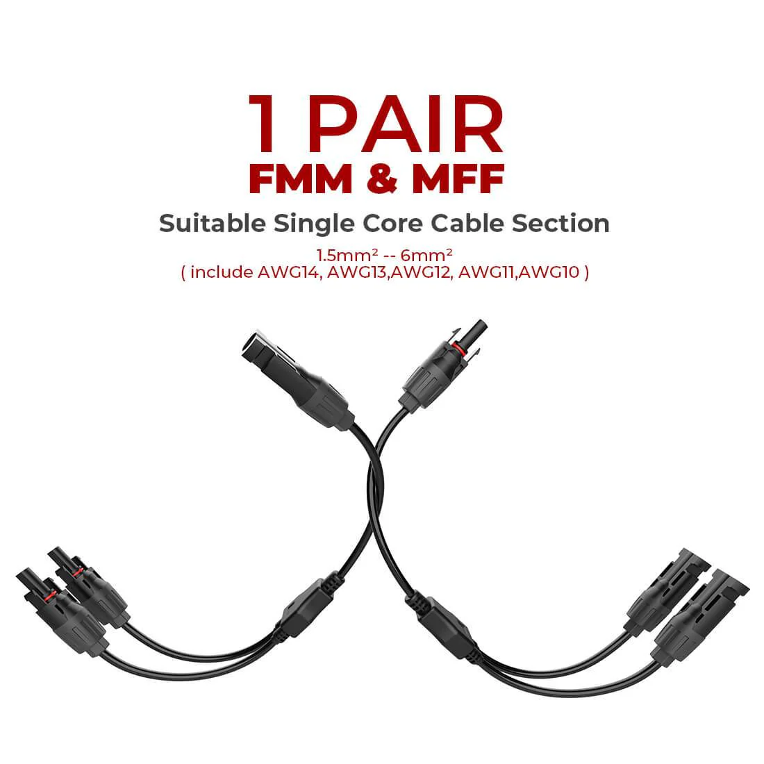 Solar Connectors Y Branch Parallel Adapter Cable Wire - Image 9